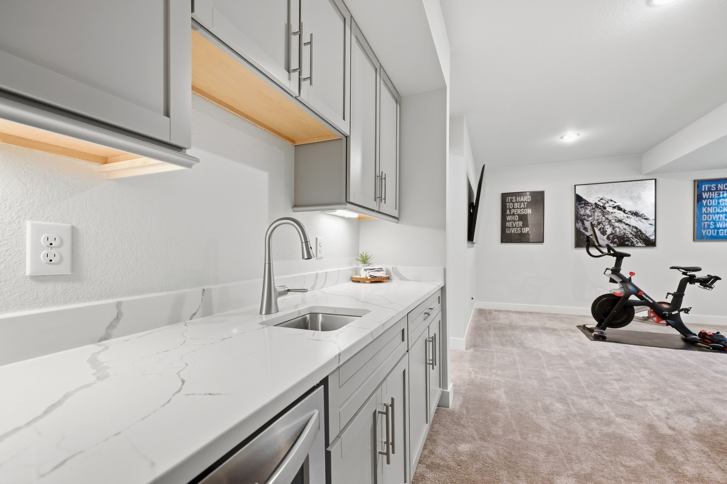 The basement wet bar